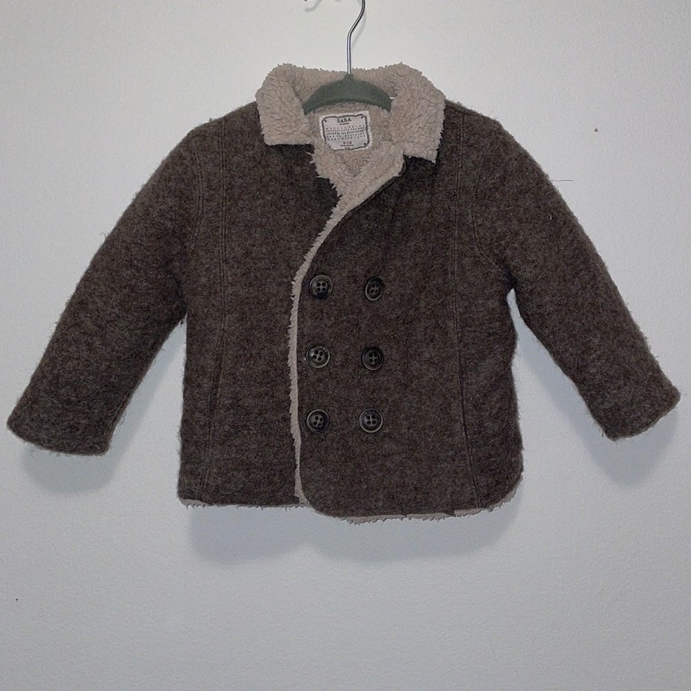 Zara Wool Sherpa Lined Coat